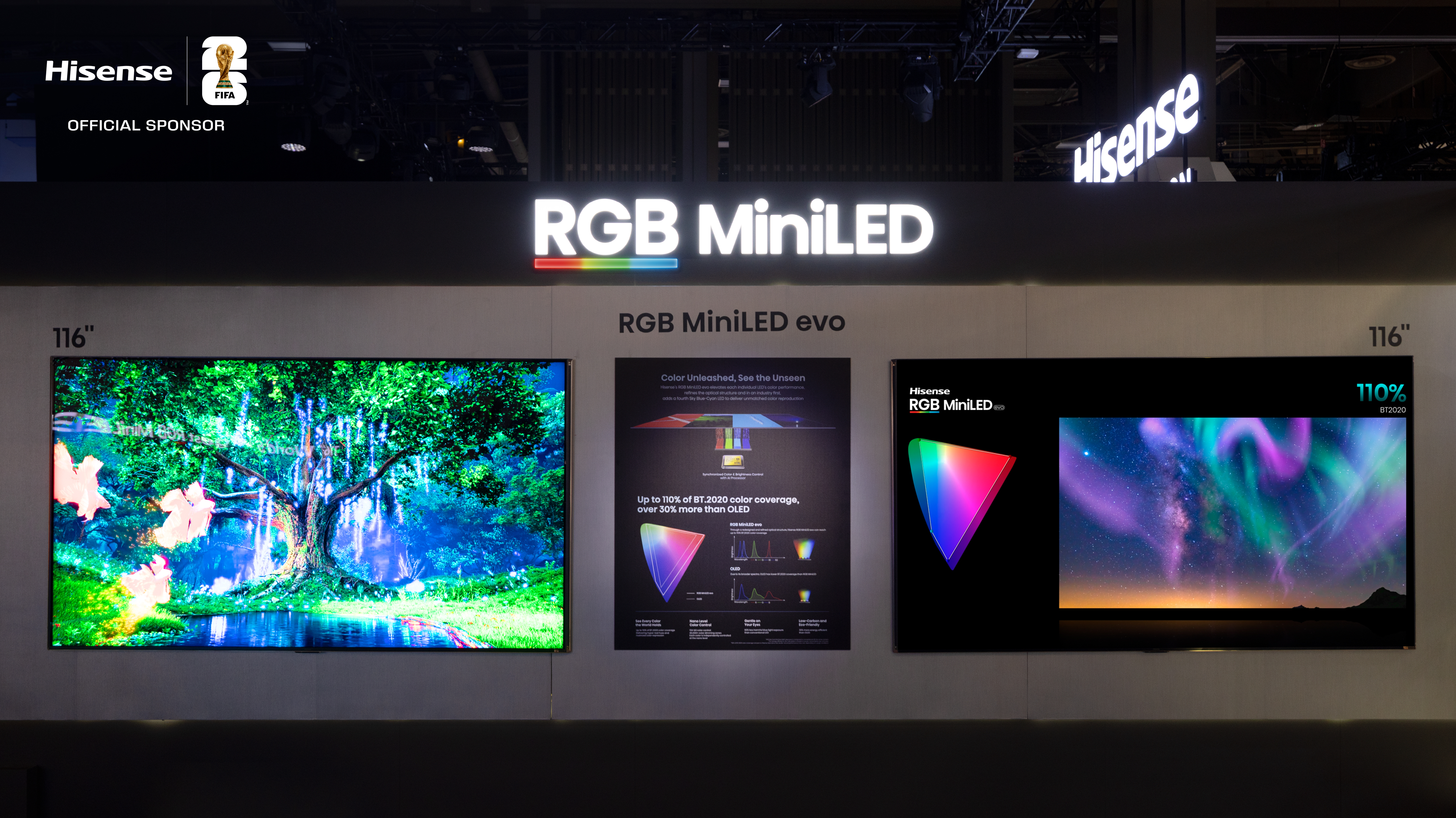 ハイセンス　テレビ ハイセンス、CES 2026で世界初の「RGB MiniLED evo」を発表。第4色LED