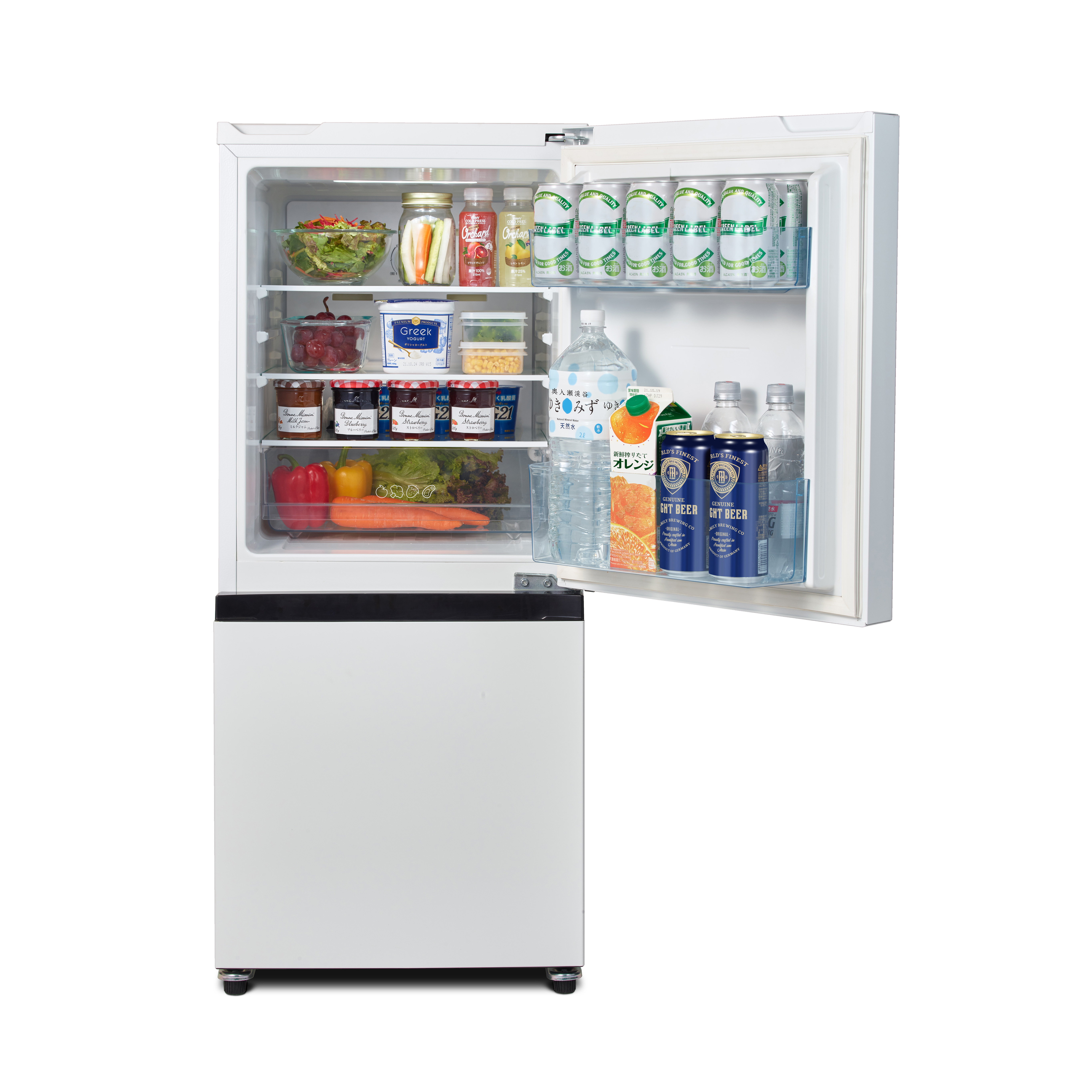 売れ筋一番人気 ハイセンス （右開き）135L 2ドアノンフロン冷蔵庫 HR-D13E2W ホワイト HRD13E2W ※配送のみ：お届けは玄関 冷蔵庫・冷凍庫 