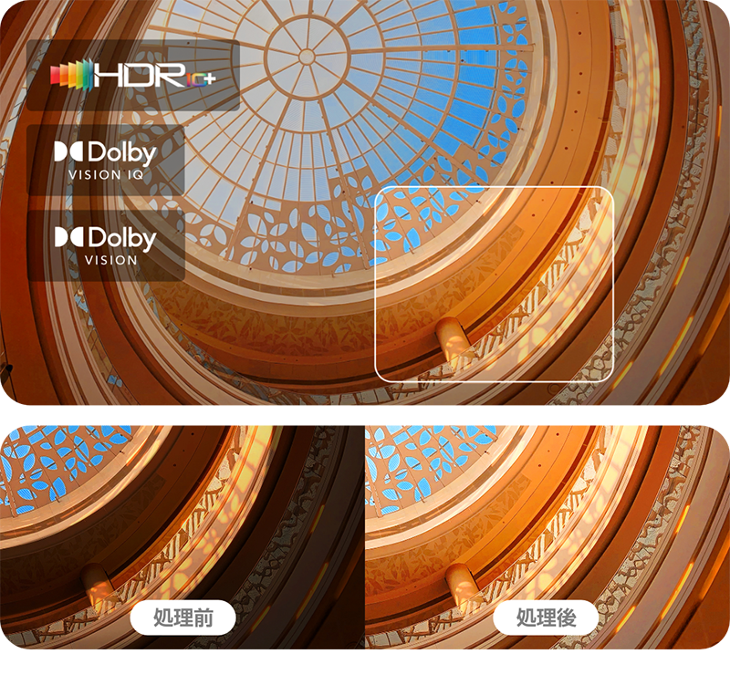 様々なHDRフォーマットに対応