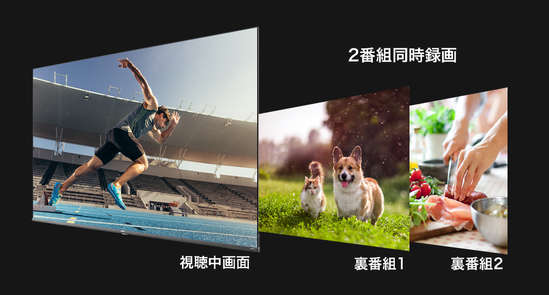 裏番組録画対応