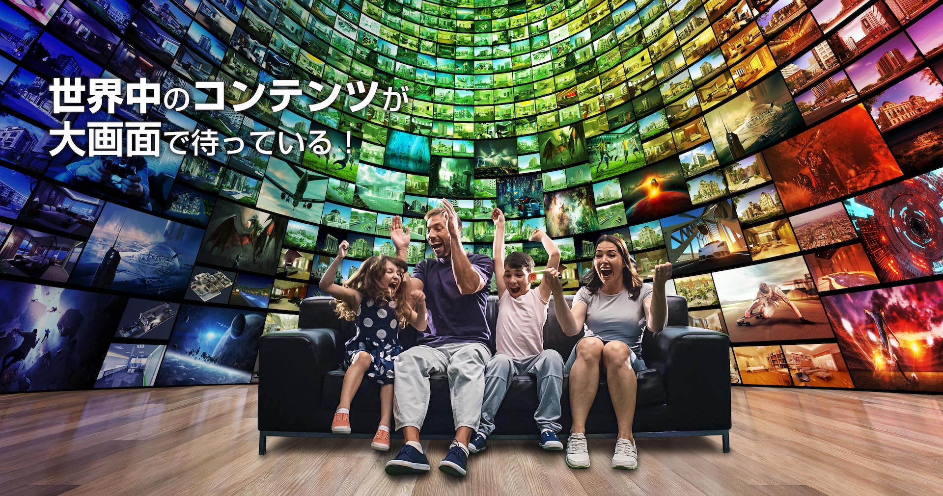 世界中のコンテンツが大画面で待っている!