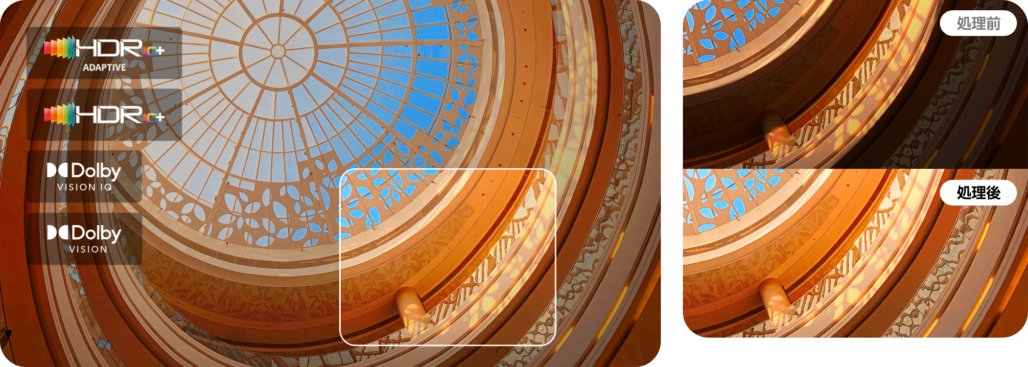 様々なHDRフォーマットに対応